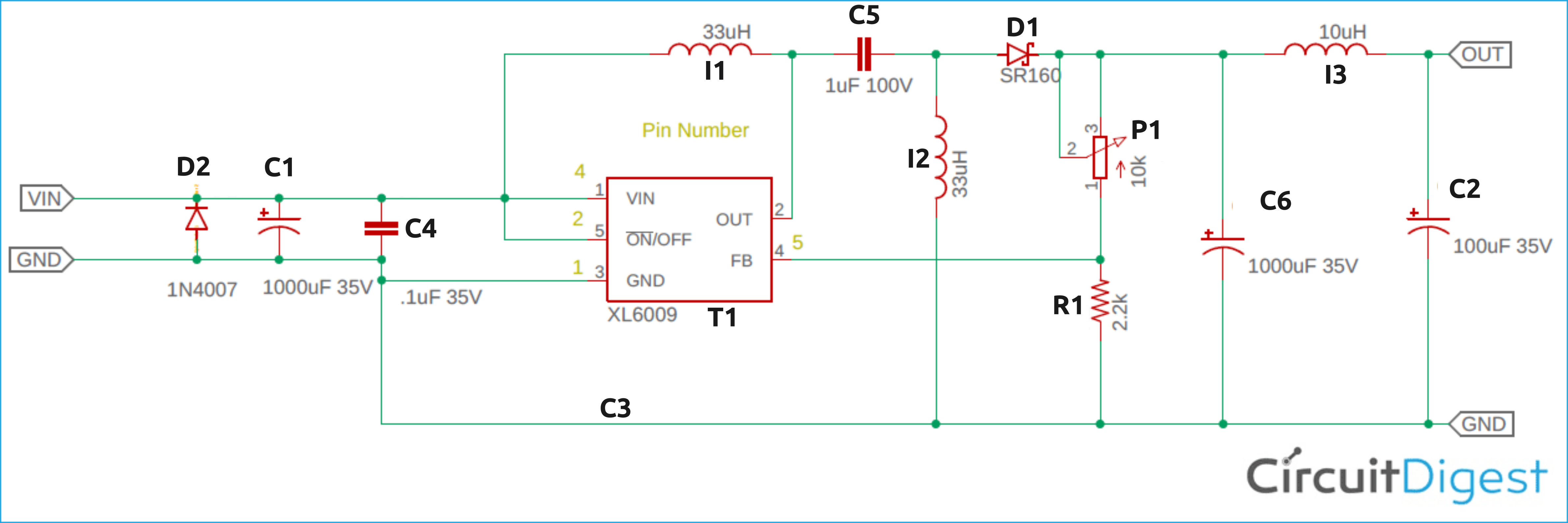 &ldquo;Componentes en el módulo XL6019&rdquo;